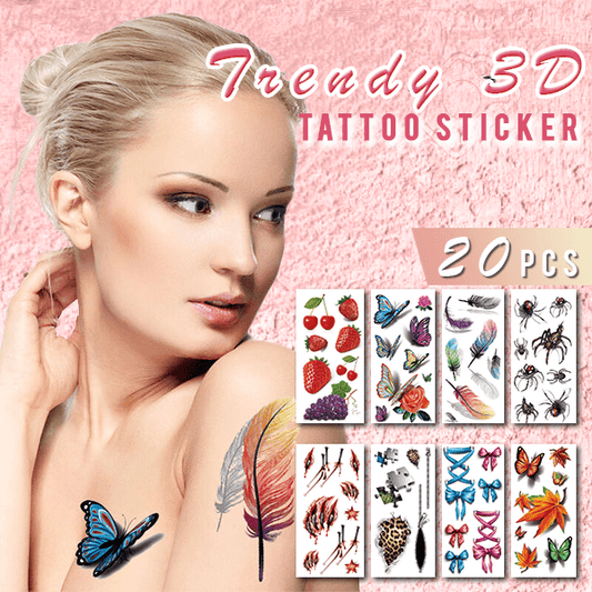 Trendy 3D Tattoo Stickers (20PCS)