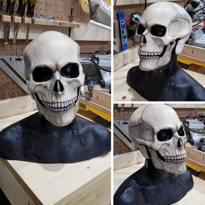 Full head skull mask/helmet with movable jaw