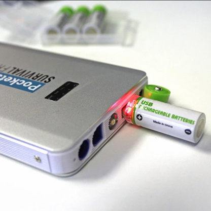 EASYPOWER USB RECHARGEABLE AA BATTERIES(1 pack included 2 pcs)Buy 2 Get 1  Free!(Add 3 to Cart to Get the 3rd for Free)