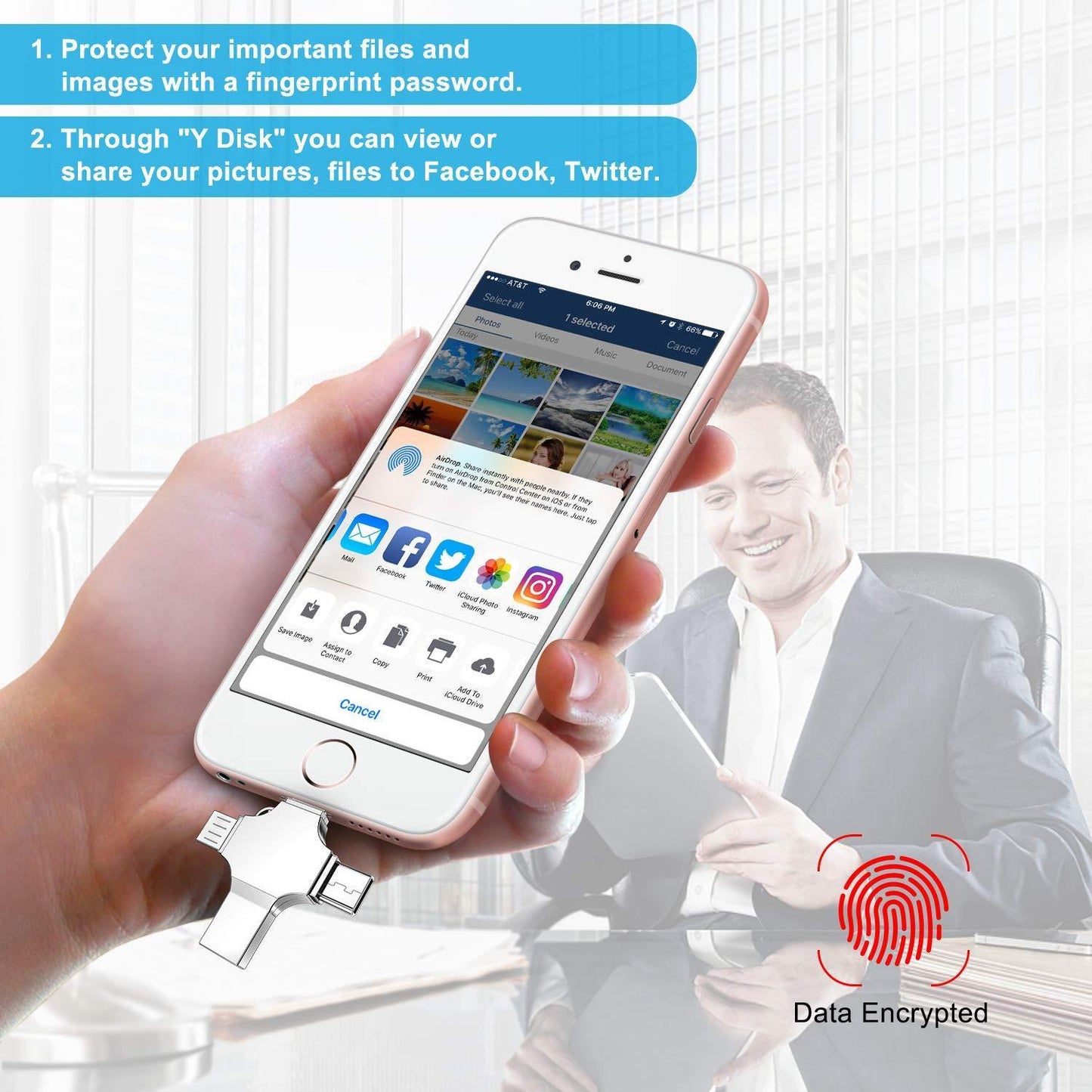 4 in 1 Smart USB Drive for ALL iPhone, iPad & NEW Android