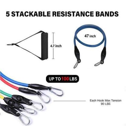 Resistance Band Set ( 11 Piece Set )-Buy 2 Free Shipping