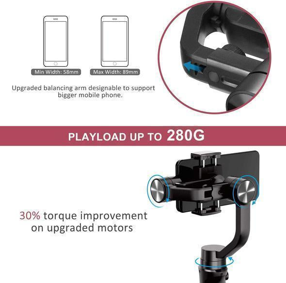 3D SMART BLUETOOTH HANDHELD SMOOTH GIMBAL【LAST DAY 50% OFF】