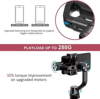 3D SMART BLUETOOTH HANDHELD SMOOTH GIMBAL【LAST DAY 50% OFF】