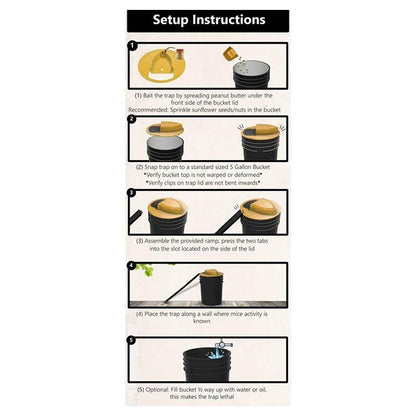 (Buy 2 Free Shipping)Flip N Slide Bucket Lid Mouse Trap