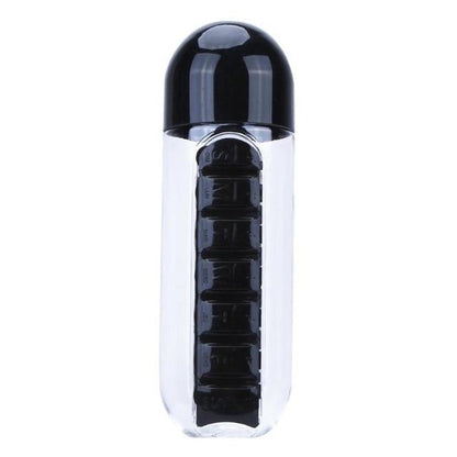 600ml 2 in 1 Pill Box Outdoor Water Bottle 60% OFF